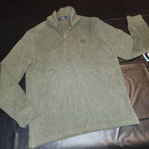 Polo Ralph Lauren Mens Green 1/4 Zip Pullover Sweater Medium
